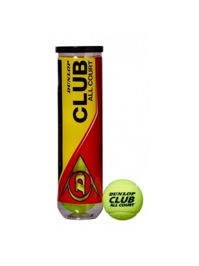 boite de 4 balles tennis dunlop CLUB all court